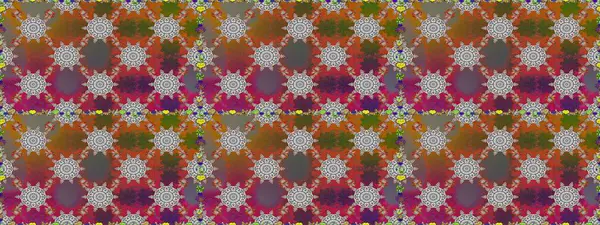 El çizimi çiçekli, soyut, pürüzsüz desen. Kahverengi renkli çiçekler. Raster illüstrasyonu.