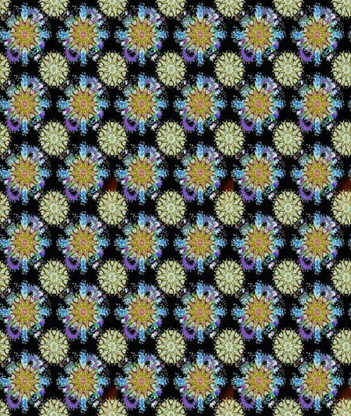 Siyah ve nötr renklerde çiçekler. Şirin çiçek elementleri. Kusursuz. Raster illüstrasyonu.