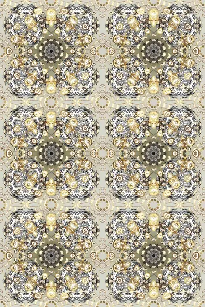 Duvar kâğıdı barok, İspanyol kumaşı. Kusursuz çiçek deseni. Kusursuz raster arka plan. Gri, bej ve nötr renkler üzerine grafiksel modern kusursuz desen.