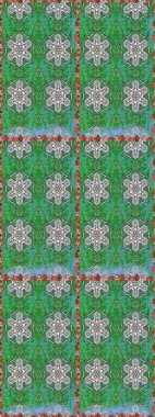 Nazikçe, güzel çiçek arkaplanı. Çiçekli karalama şeklinde Raster çiçek deseni. Yeşil renkte çiçekler.