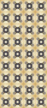 Kına dövmeli süs çiçekleri, altın çıkartmalar, mehndi ve yoga tasarımı, kartlar ve parmak izleri. Raster Golden Mehndi kusursuz desen. Bej, gri ve nötr renklerdeki desen.