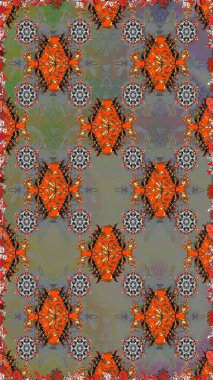 Küçük çiçekteki sevimli çiçek deseni. Modaya uygun kumaş deseni. Raster illüstrasyonu. Kusursuz Tony kumaş deseni.