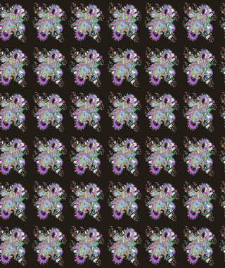 Çiçekli el çizimi çizimi deseni. Modern gelişim, gri raster arka plan duvar kağıdı çizimi, klasik çizgiler, desenli desenli çiçekler, çiçekli süsler..