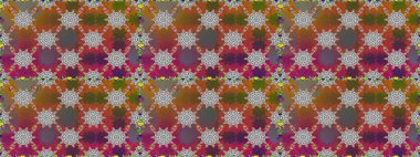 El çizimi çiçekli, soyut, pürüzsüz desen. Kahverengi renkli çiçekler. Raster illüstrasyonu.