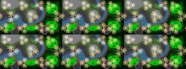 Raster illüstrasyonu. Eski usul küçük çiçekli şirin bir eskiz deseni. Moda arka planında parlak buketler. Kumaş, duvar kâğıdı ve kağıda yazdırmak için gelişen arkaplan.