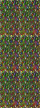 Kusursuz. Çiçekli yaz çiçekleri. Moda baskıları için zarif bir şablon. Küçük renkli çiçekler. Küçük çiçekte güzel bir desen. Motley illüstrasyonu.