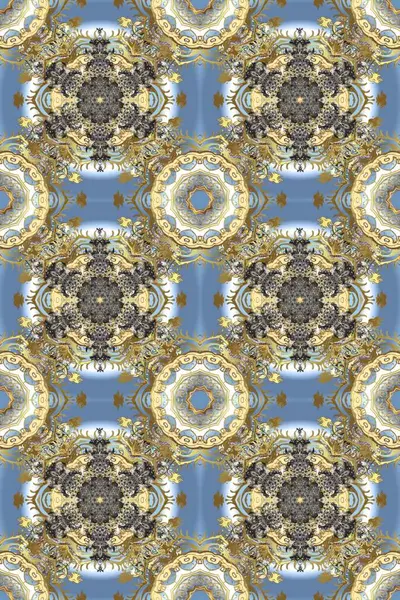 Kış kar dokusu duvar kağıdı. Tarafsız, gri ve bej renklerde altın kar taneleri. Sembol bayramı, yeni yıl kutlamaları, altın desenler. Noel altın kar taneleri kusursuz desen.