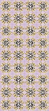 Paisleys zarif çiçek desenli arkaplan duvar kâğıdı çizimi klasik stil güzel modern 3D çizgili altın nötr, bej ve gri desenli çiçek yaprakları ve süslemeleri.