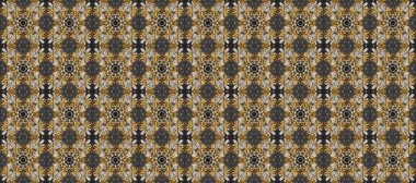 Kusursuz oryantal klasik altın desen. Gri, bej ve kahverengi renkler üzerinde altın tekrarlayan elementler içeren Raster soyut arka planı.