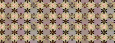 Renkli Bahar Teması eskiz kalıbı. Raster illüstrasyonundaki çiçek desenli çizim. Bej renkli çiçekler. Düz Çiçek Elementleri Tasarımı.
