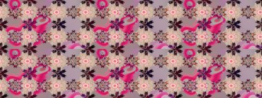 Raster illüstrasyonundaki çiçek desenli çizim. Suluboya tarzında nötr renkler üzerine çiçekler.