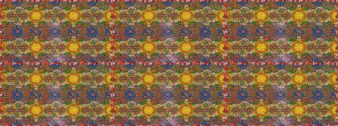 El çizimi Raster çizimi. Duvar kağıdı, web sitesi arka planı, ambalaj kağıdı, davetiye, broşür, afiş veya web sitesi için kusursuz çiçek deseni kullanılabilir. Karalama elementleri.