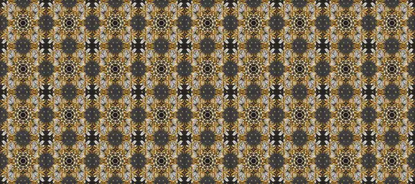 Kusursuz oryantal klasik altın desen. Gri, bej ve kahverengi renkler üzerinde altın tekrarlayan elementler içeren Raster soyut arka planı.