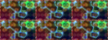 Raster illüstrasyonu. Güzel kumaş deseni. Bahar çiçekli, dikişsiz çiçek deseni..