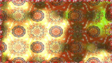 Kahverengi ve sarı renkli çiçekler. Raster illüstrasyonu. Çiçeksiz desenli arka plan, vuruşlar, sıçramalar, yaz çiçekleri..