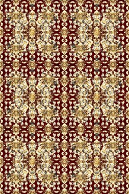 Tarafsız, bej ve kahverengi renklerde altın elementlerle kusursuz desen. Klasik klasik klasik arka plan. Kusursuz klasik raster altın desenli. Geleneksel oryantasyon süsü.