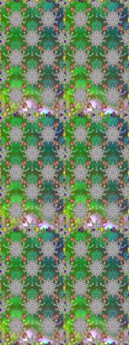 Vadinin yeşil renkli çiçekleri. Raster dikişsiz çiçek deseni.