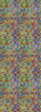 Yeşil renkli çiçekler. Tişörtsüz arka plan deseni. Tropik çiçekler.