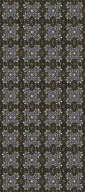 Kahverengi, gri ve bej renklerinde, altın elementli, pürüzsüz desenler. Şam tasarım için kusursuz desen.