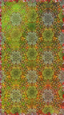 Süslü, dikişsiz, soyut çiçeklerle süslenmiş. Şekillendirilmiş çiçeklerle kusursuz desen. Çiçek deseni duvar kağıdı, şablon dolguları ve web sayfası arkaplanı için kullanılabilir.