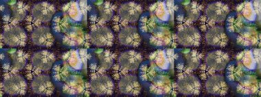 Raster illüstrasyonu. Gri ve kahverengi renklerde. Gri ve kahverengi renkli gri ve kahverengi papatya deseni.