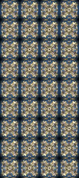 Kusursuz klasik altın desen. Mavi, gri ve bej renklerde altın elementlerle kusursuz desen. Klasik klasik klasik arka plan. Geleneksel oryantasyon süsü.