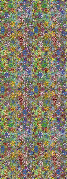 Yeşil renkli çiçekler. Tişörtsüz arka plan deseni. Tropik çiçekler.