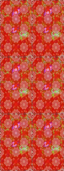 Renkli Bahar Temalı Kusursuz Arkaplan. Kırmızı renkte çiçekler. Güzel çiçek deseni. Düz Çiçek Elementleri Tasarımı.