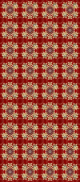 Hassas altın deseni açın. Doğu tarzı arabesk. Raster. Parlak dantel, stilize çiçekler. Kusursuz altın desenli bukleler. Kırmızı, kahverengi bej renklerde, altın elementlerle kusursuz desen.