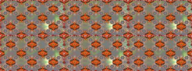 Çiçeksel fantezi tasarımı, parlak bir arka planda, kusursuz bir desen. Renkli Bahar Temalı Kusursuz Arkaplan. Düz Çiçek Elementleri Tasarımı.