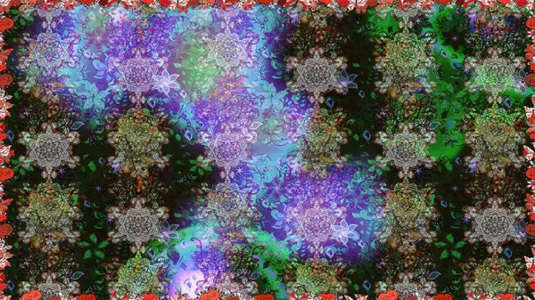 Düz Çiçek Elementleri Tasarımı. Gri ve yeşil renkli çiçekler. Güzel çiçek deseni. Renkli Bahar Teması Kusursuz Arkaplan.