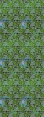 Üst manzara, yumuşak yeşil ve gri renkli. Sevgililer günü ve tebrik kartı konsepti için şık bir davetiye. Çiçek kompozisyonu, el boyası, hassas şablon. Manzaralı çiçek deseni.