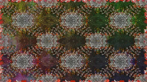 Renkli gri ve kahverengi desenli. El çizimi dikişsiz sonbahar çiçekleri deseni. Tekstil ve kapak tasarımı için mükemmel. Gri ve kahverengi renkli çiçekler. Doodle tarzı.