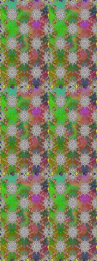 Raster illüstrasyonu. Bahar çiçekli, dikişsiz, sevimli çiçek deseni. Güzel kumaş deseni.