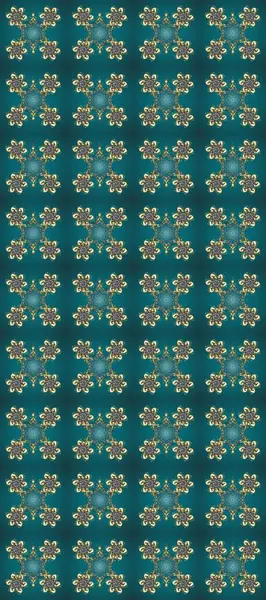 2019 Noel 'i, kar tanesi, yeni yıl. Altın elementli mavi, yeşil ve gri renklerde klasik, pürüzsüz desen.