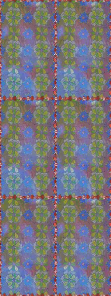 Çiçeksiz desenli arka plan, yaz çiçekleri. Renkli Bahar Temalı Kusursuz Arkaplan. Düz Çiçek Elementleri Tasarımı. Mavi renkte çiçekler.