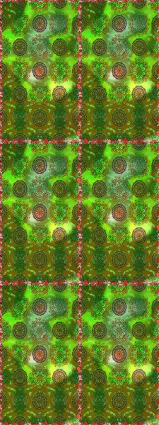 Yeşil renkli çiçekler. Suluboya çizimi. El çizimi. Çiçeklerle kusursuz desen.