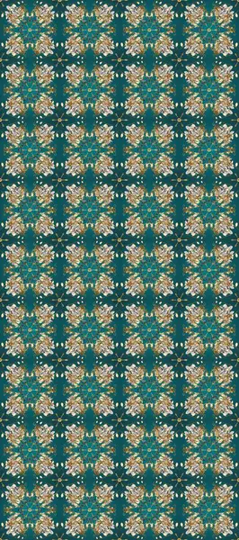 Doku arka planında altın duvar kâğıdı. Barok tarzında altın çiçekli süs. Damask kusursuz yinelenen arkaplan. Altın element mavi, bej ve yeşil renklerde.