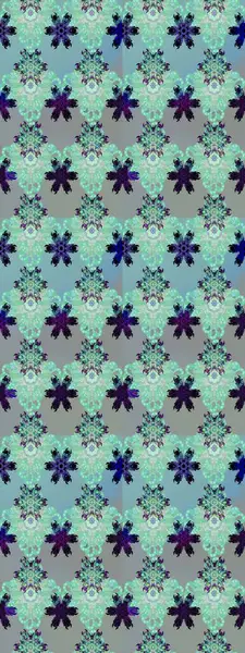 Çiçekler. Vadinin mavi renkli çiçekleri. Soyut etnik raster çizim kalıbı.