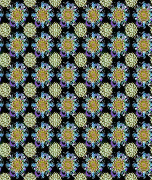 Siyah ve nötr renklerde çiçekler. Düz Çiçek Elementleri Tasarımı. Çiçekli kusursuz retro desen. Renkli Yaz Temalı Kusursuz Arkaplan.