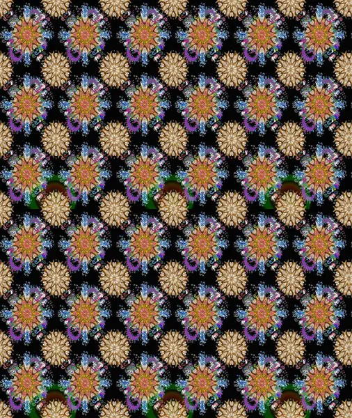 Nazik, sevimli çiçek arkaplanı. Siyah ve kahverengi renkte çiçekler. Raster çiçek desenli ve çiçekli..