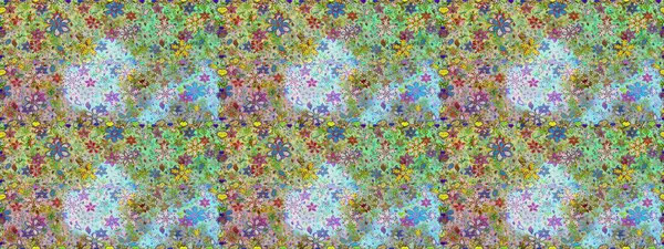 Tarafsız bir arkaplanda. Tekstil, kumaş, ambalaj, hatıra defteri için hoş bir çiçek arkaplanı. El çizimi çiçekli, pürüzsüz bir desen. Çocuksu tasarım.