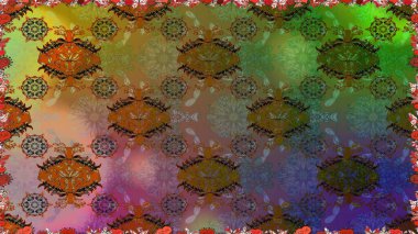 Klasik çiçek desenli. Sarma, tekstil ve duvar kâğıdı için kusursuz çiçek arkaplanı. Raster 'ın taze dokusu. Yumuşak pamuk tasarımı. Yumuşak kiremit.