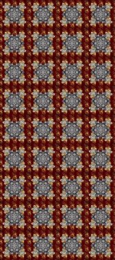 Geleneksel klasik raster altın pürüzsüz desen. Gri, kırmızı ve kahverengi renklerde altın elementler. Barok tarzında kusursuz bir doğulu süsü..