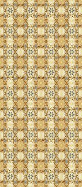 Raster altın desen. Kusursuz kıvırcık saçlar. Doğulu stil, altın elementlerle bej, nötr ve kahverengi renklerde altın desenli arabesk yapar..