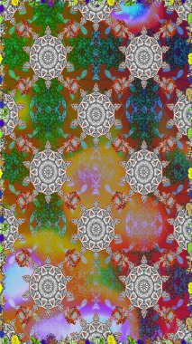 Raster deseni. Çiçekler, suluboya ile dikişsiz çiçek deseni. Küçük çiçek Güzel Çiçek desen.