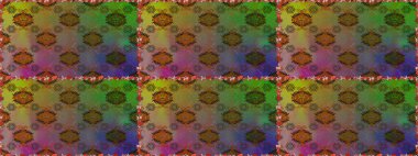 Kahverengi ve yeşil renklerde etnik çiçeklerle kusursuz bir desen. Raster Çiçek İllüstrasyonu güzel tekstil..