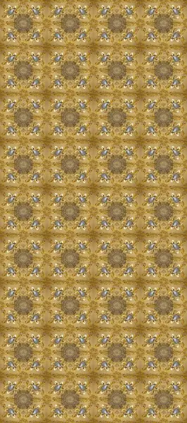 Raster oryantal süs. Geleneksel klasik altın desen. Altın rengi bej, sarı ve kahverengi renklerde altın rengi. Barok tarzında kusursuz bir doğulu süsü..