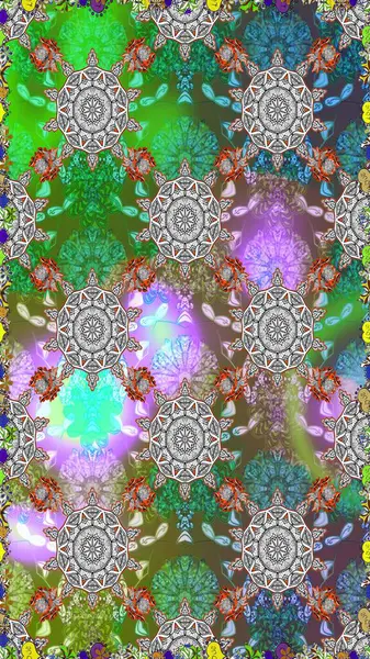 Fantezi kumaş deseni. Çiçekler, suluboya ile sorunsuz çiçek desenli. Raster desen.