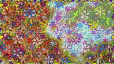 Raster suluboya çiçek deseni, narin çiçekler, nötr ve kahverengi çiçekler, tebrik kartı şablonu. Güzel kumaş deseni.